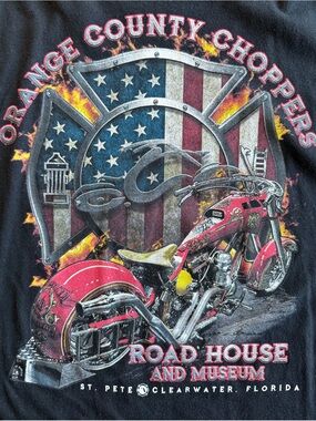 Orange County Choppers OCC Motorcycle Tee T Shirt Black Biker Grunge Hipster XXL